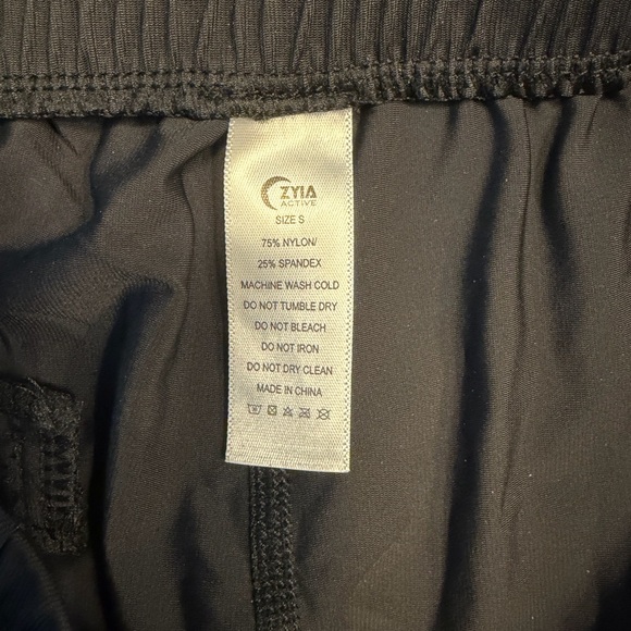 ZYIA Black Joggers with Gold Zipper - Picture 7 of 8